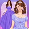 Purple princess dress up game icon