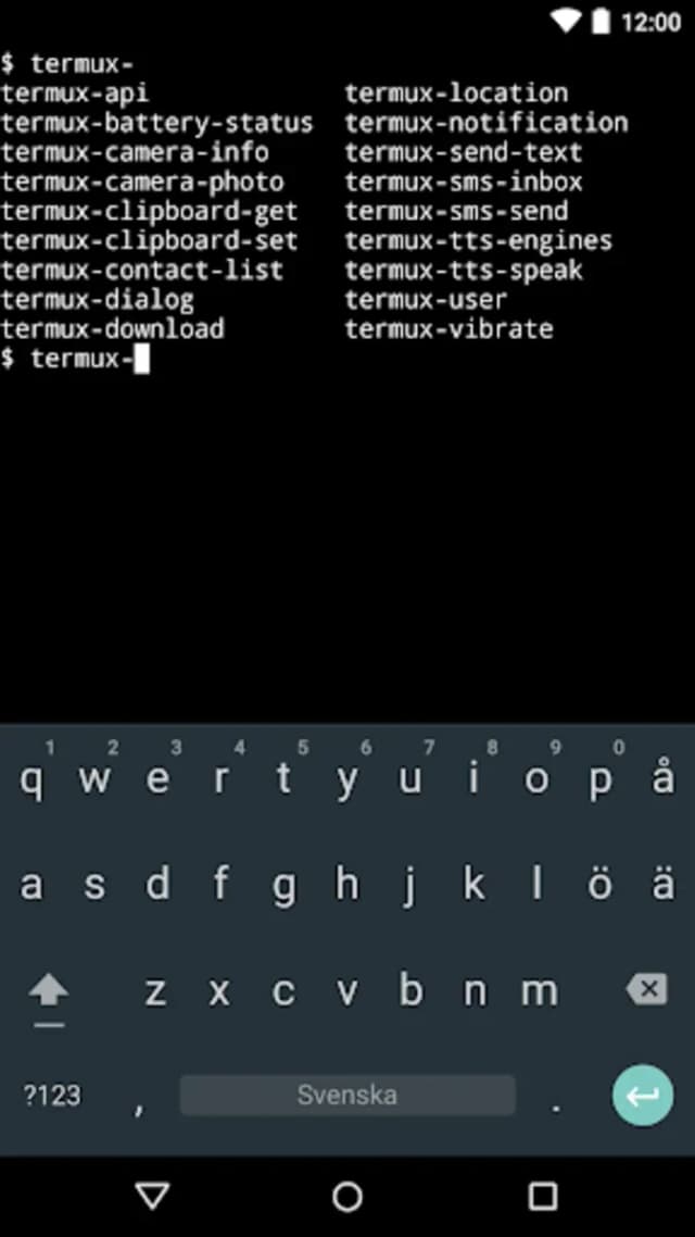 Termux:API screenshot 2