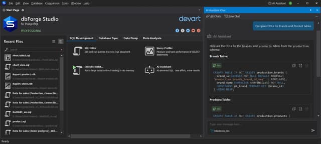 dbForge AI Assistant screenshot 5