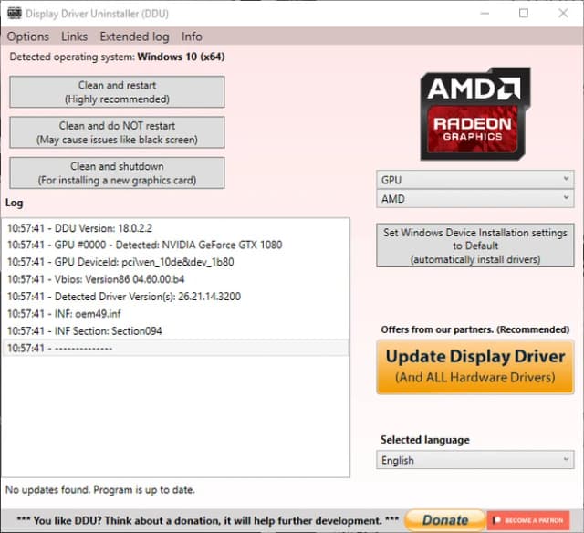 Display Driver Uninstaller (DDU) screenshot 5