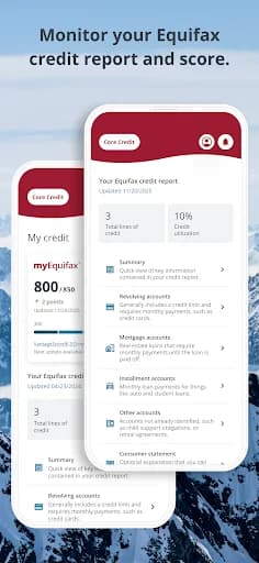 myEquifax screenshot 2