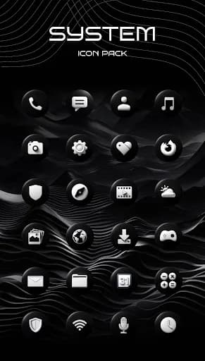 Luna Black Icon Pack screenshot 2