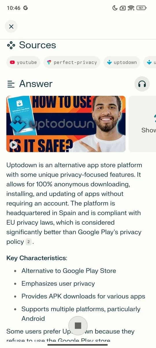Perplexity screenshot 3