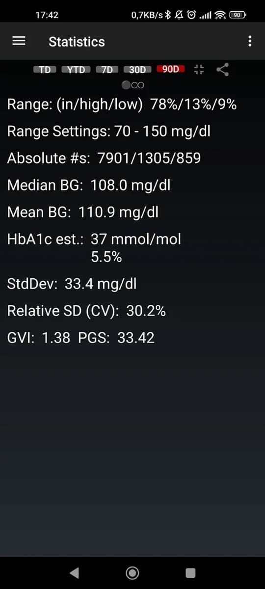 xDrip+ screenshot 2