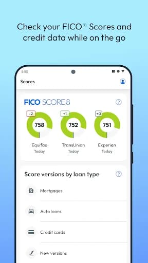 myFICO - Credit Score Tracking screenshot 1