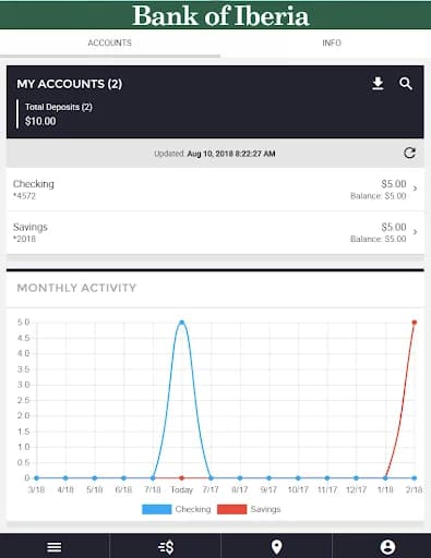 Bank of Iberia MO screenshot 2