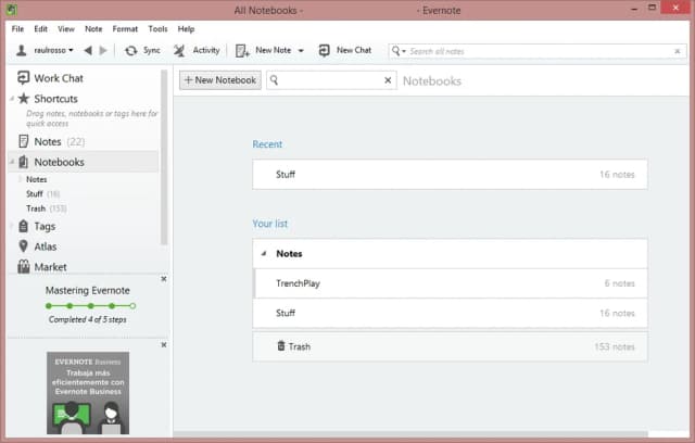 Evernote screenshot 4