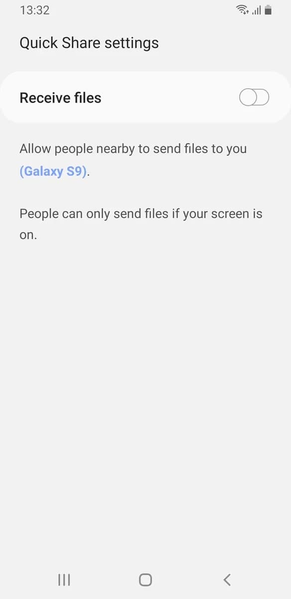 Samsung Quick Share screenshot 1