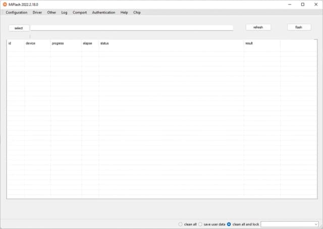 Xiaomi Mi Flash Tool screenshot 2