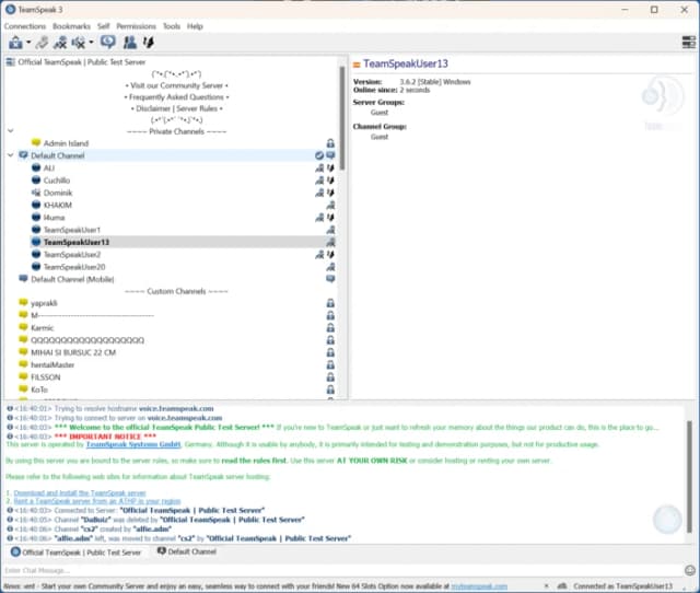 TeamSpeak 3 (Cliente) screenshot 3