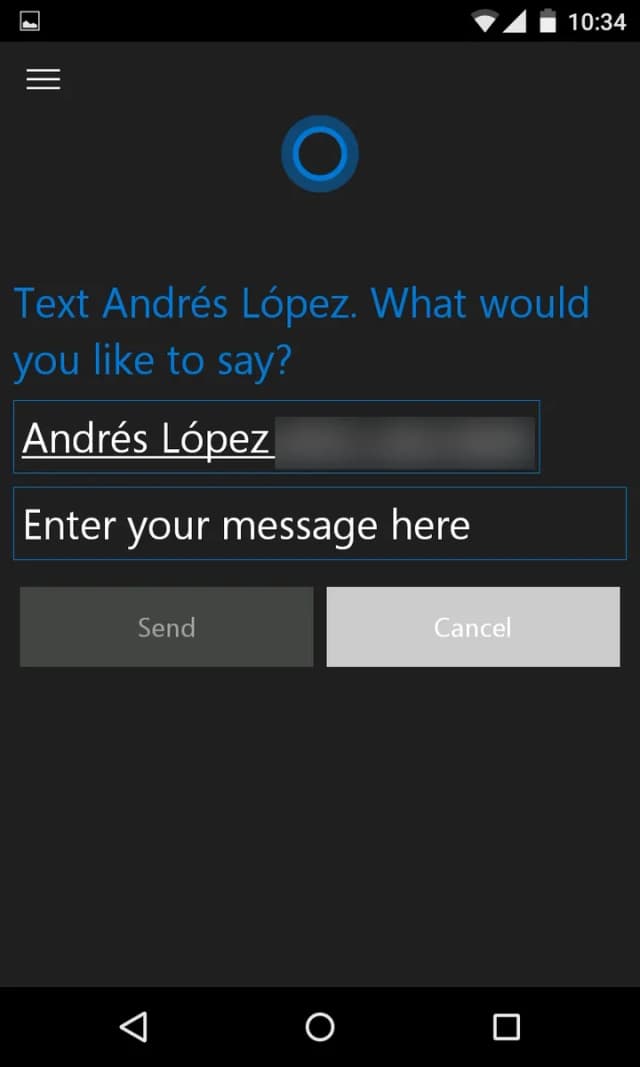 Cortana screenshot 1