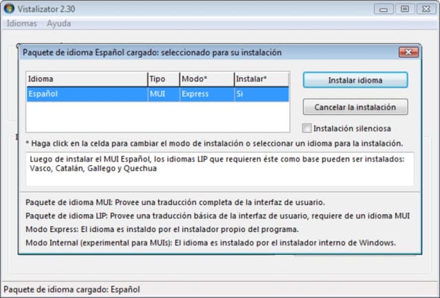 Vistalizator screenshot 2
