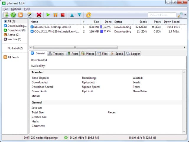uTorrent Portable screenshot 1