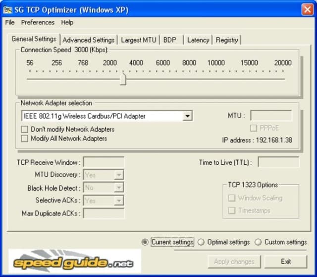 TCP Optimizer screenshot 5