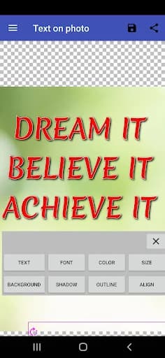 Add text to the photo screenshot 1