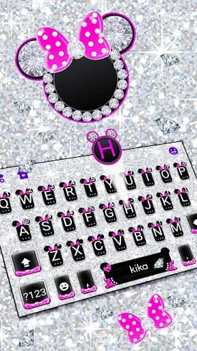 Diamond Pink Minnies Keyboard screenshot 2