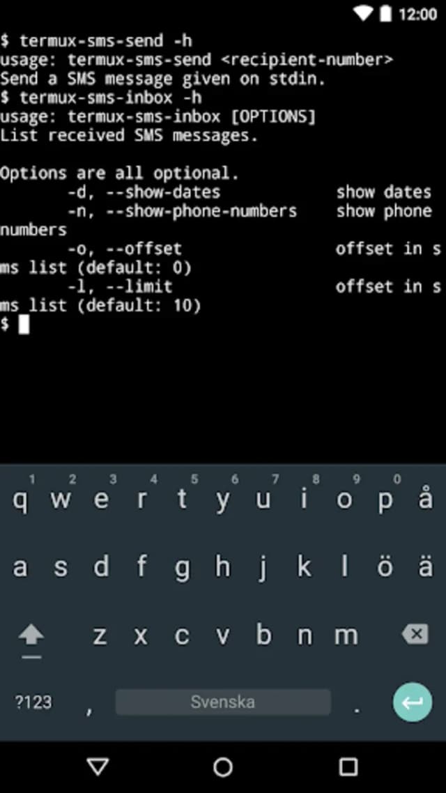 Termux:API screenshot 1