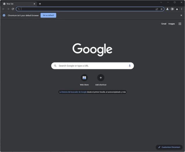 Chromium screenshot 1