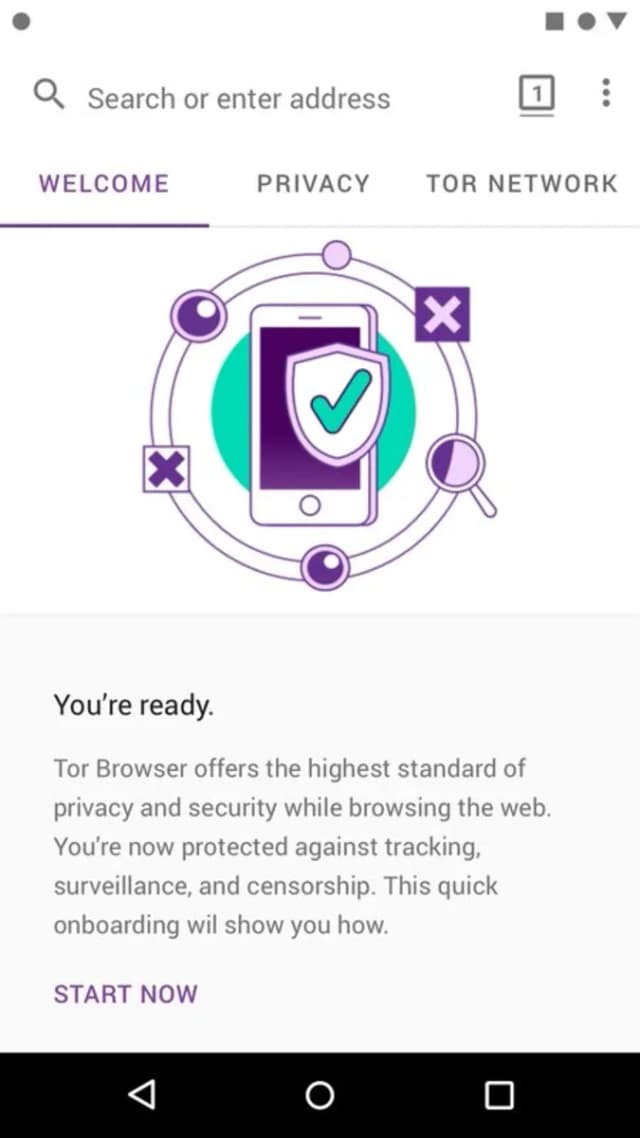 Tor Browser Alpha screenshot 1