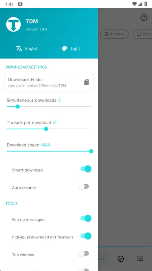 TDM: Files Download Manager screenshot 1