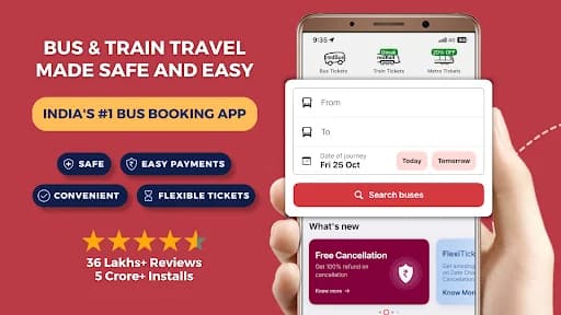 redBus Book Bus, Train Tickets screenshot 2
