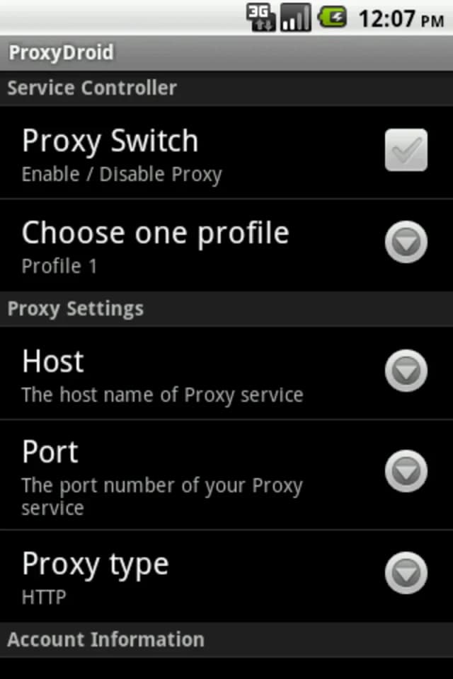 ProxyDroid screenshot 3