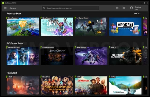 NVIDIA GeForce NOW screenshot 3