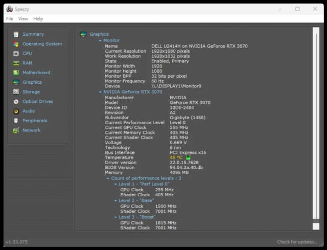 Speccy screenshot 6