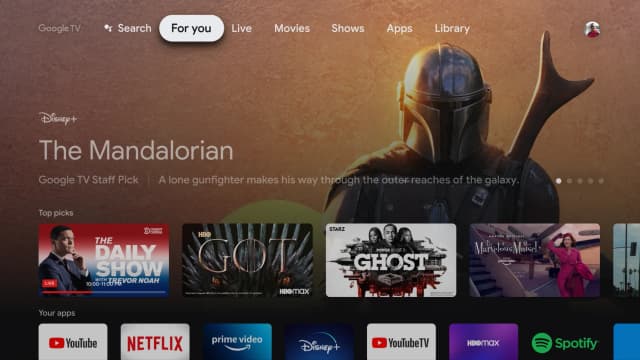 Google TV Home screenshot 1