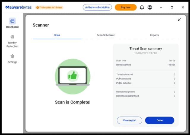 Malwarebytes screenshot 6