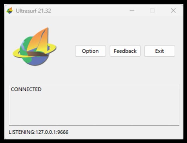 UltraSurf screenshot 1