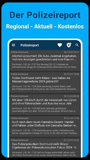 Polizeireport screenshot 1