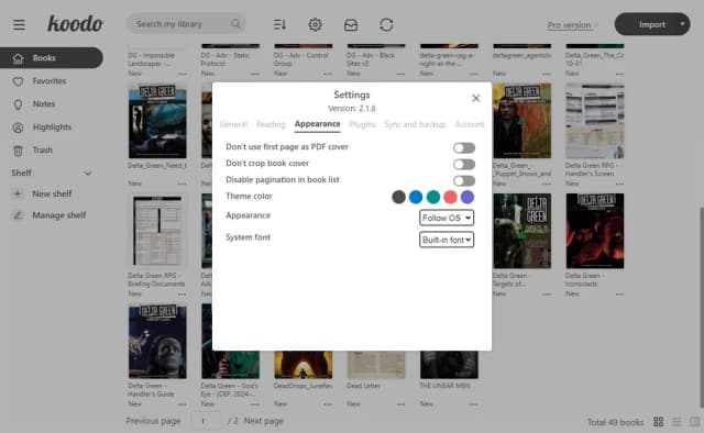Koodo Reader screenshot 4
