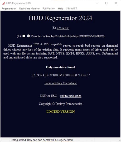 HDD Regenerator screenshot 3