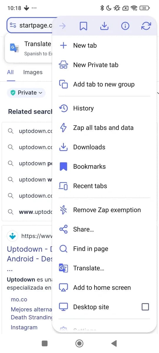 StartPage screenshot 3