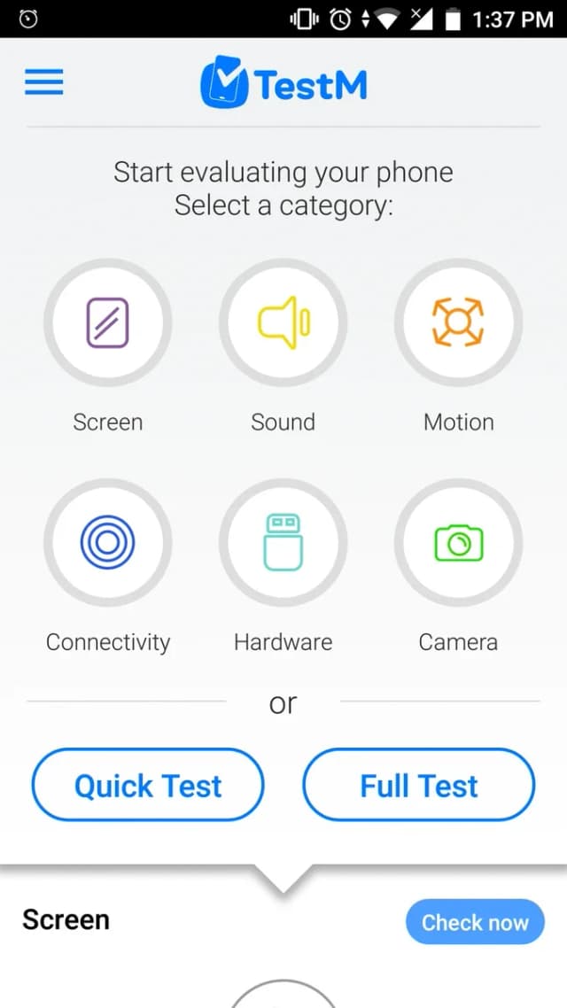 TestM screenshot 1