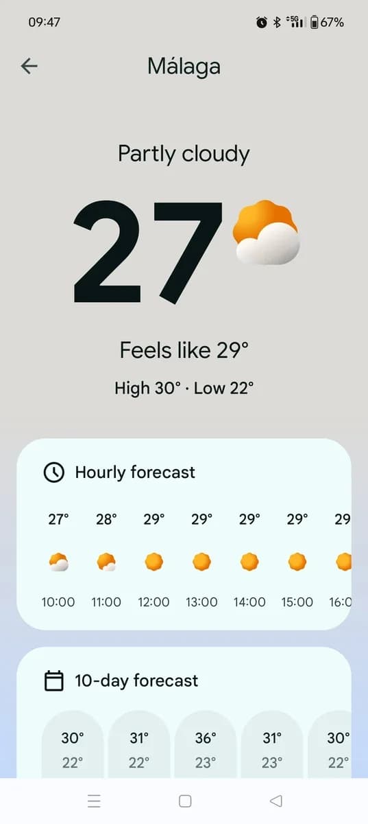 Weather screenshot 1