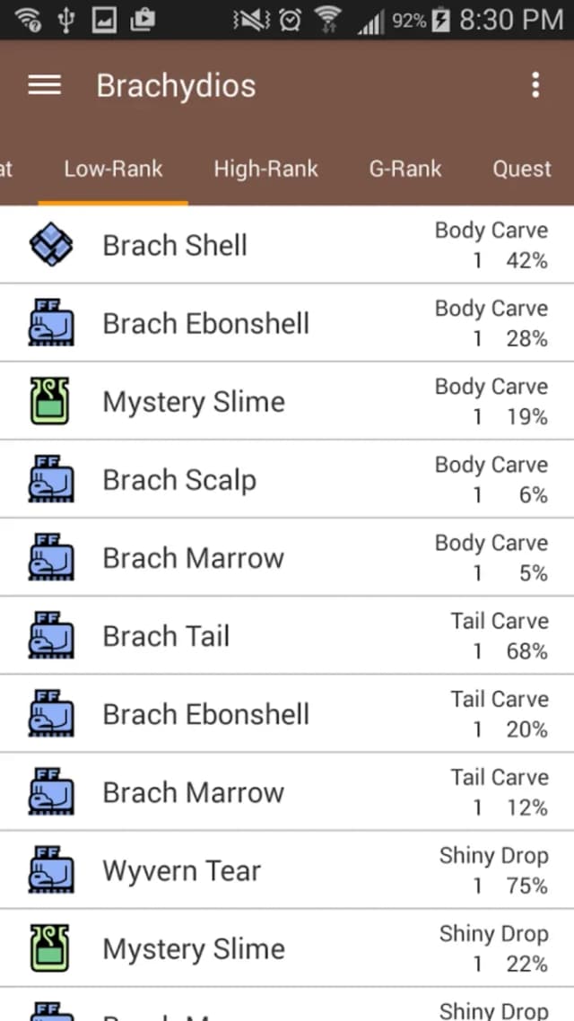 MH4U Database screenshot 1