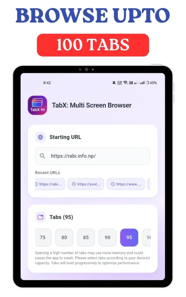 TabX: Multi Screen Browser screenshot 5