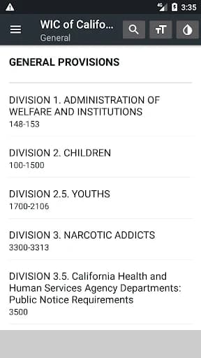 California Welfare Code screenshot 1