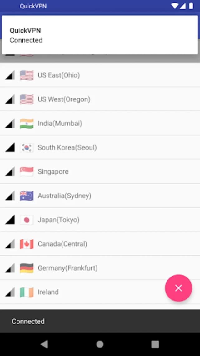 QuickVPN screenshot 1