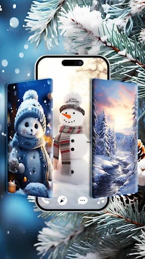 Snow winter live wallpaper 4K screenshot 2