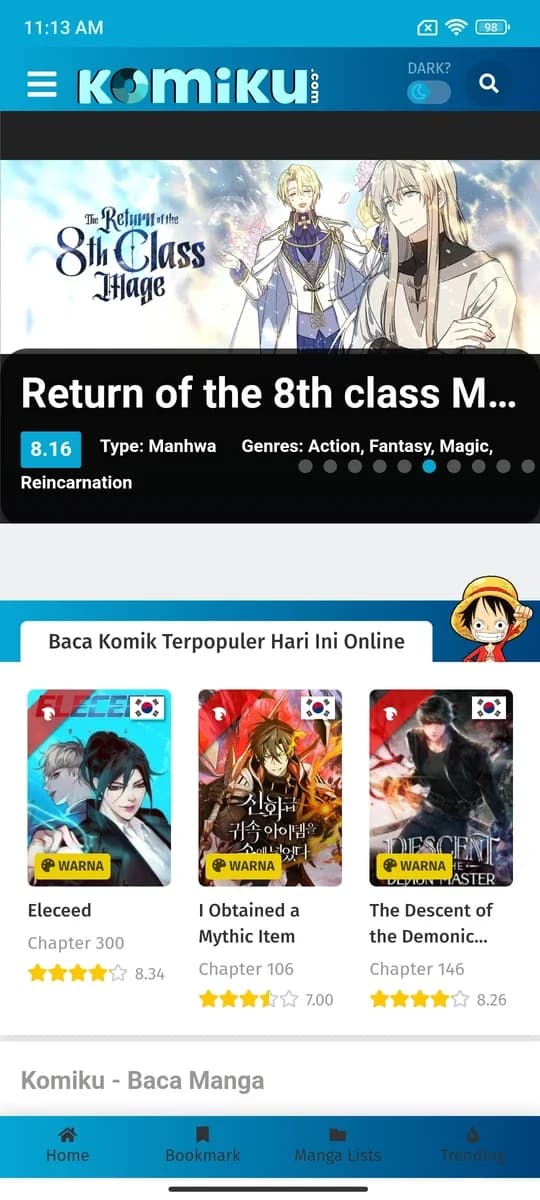 Komiku screenshot 1