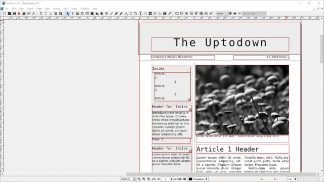 Scribus screenshot 1