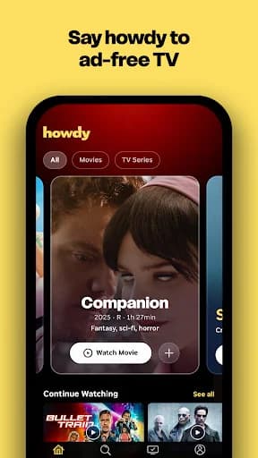 Howdy: Streaming Movies & TV screenshot 1