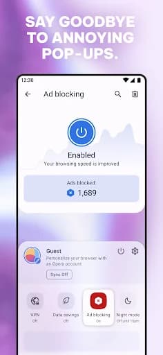 Opera: Private Web Browser screenshot 5