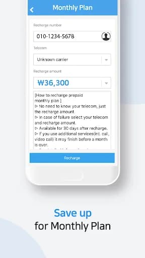 99pay Mobile, 00301 recharge screenshot 3