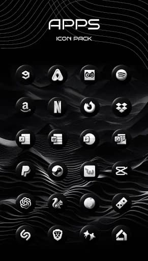 Luna Black Icon Pack screenshot 5