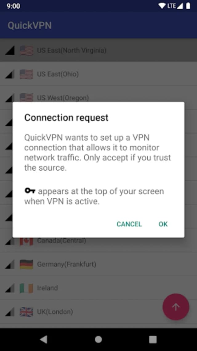 QuickVPN screenshot 2
