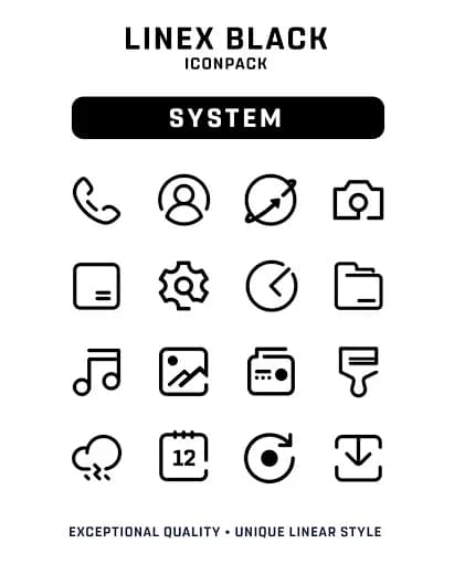 LineX Black Icon Pack screenshot 4